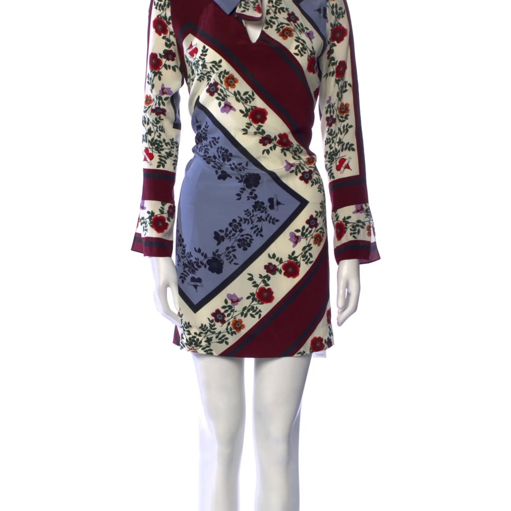 Sandro Floral Bell Sleeve Dress